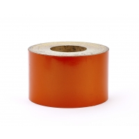 Super Engineering Grade Reflective Barrel Adhesive Tape, 50 yds Length x 4' Width, Orange