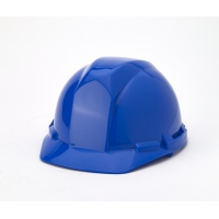 Polyethylene 4-Point Pin Lock Suspension Hard Hat, Blue