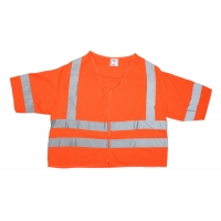 ANSI Class 3 Durable Flame Retardant Vest, Solid, Orange, Medium