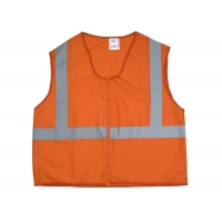 ANSI Class 2 Non Durable Flame Retardant Vest, Solid, Orange, Large