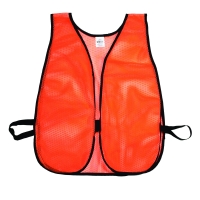 High Visibility Soft Poly Mesh Plain Safety Vest, Orange