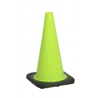 Traffic Cone with 3 lbs Plain Finish, 18' Height, Lime
