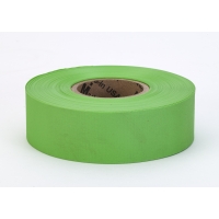 PVC TUNDRA Flagging Tape, 5 mil, 1-3/16' x 50 yd., Glo Lime (Pack of 12)