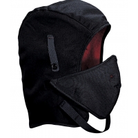 WL4-250V High quality Hard Hat Winter Liner Twill Long Nape with Mouthpiece, Black