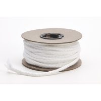 Draw cord, White 1/4 in cotton - 25 yards