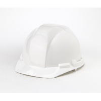 Polyethylene 4-Point Pin Lock Suspension Hard Hat, White