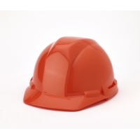 Polyethylene 4-Point Ratchet Suspension Hard Hat, Orange
