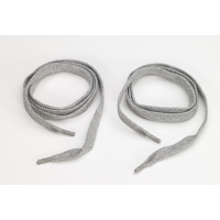 Flat cord 5/8 in tipped laces, 48 in lengths, Heather grey