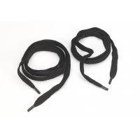 Flat cord 5/8 in tipped laces, 54 in lengths, Black
