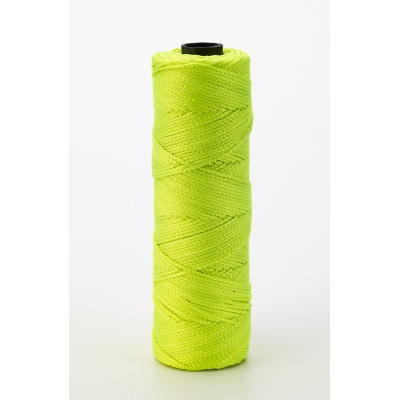 14661-139-275, Nylon Mason Twine, 1/4 lb. Twisted, 18 x 275 ft., Glo Lime (Pack of 6), Mutual Industries