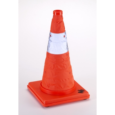 17714-1-18, Nylon Collapsible Traffic Cone, 18 Height, Orange -1PK, Mutual Industries