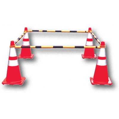 17727, Portable Retractable Traffic Cone Bar, Yellow/Black, Mutual Industries