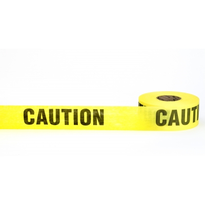 17773-41-3000, Caution Biodegradable Barricade Tape, 3 x 500', Yellow, Mutual Industries