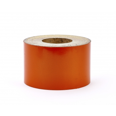 17794-453-4000, High Intensity Grade Reflective Barrel Adhesive Tape, 50 yds Length x 4 Width, Orange, Mutual Industries