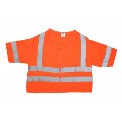 80161-0-105, ANSI Class 3 Durable Flame Retardant Vest, Solid, Orange, 2XLarge, Mutual Industries