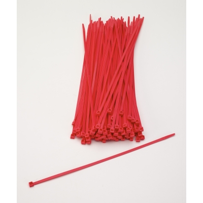 M14970-179-11, Multi-Purpose Locking Ties, 11 in., Neon Red (Pack of 100), Mutual Industries