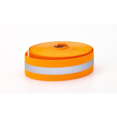 M5081-150-010OR, Reflective Elastic, 1.5 in Wide, 10 yds, Orange, Mutual Industries